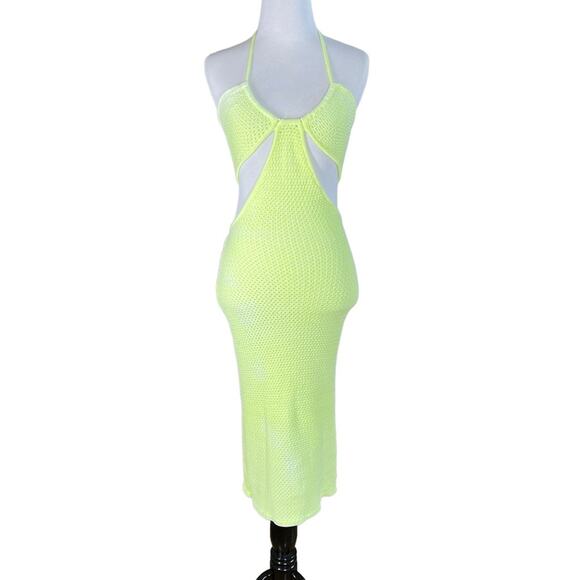 NWT Victor Glemaud Sleeveless Dress in Neon Green XS - Picture 4 of 9